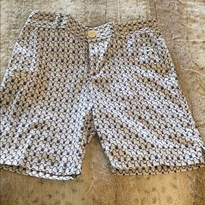 Ashworth Blue and White Geometric Women’s Shorts.